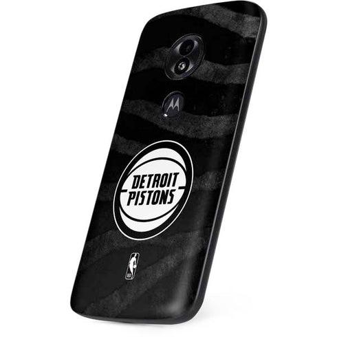 NBA Detroit Pistons Black Animal Print Moto E5 Play Skin